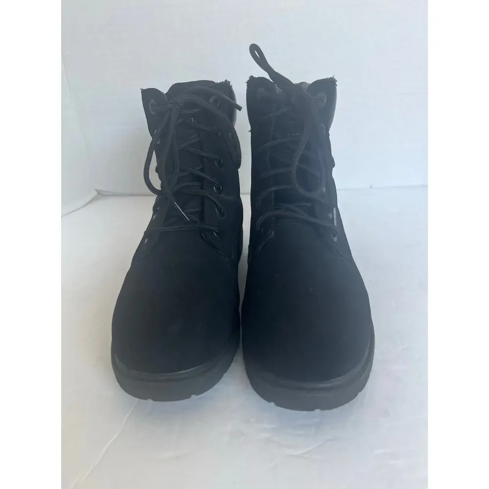 LUGZ Women's Black Convoy 6-Inch Lace‎ Up Round Toe Lug Sole Ankle Boots Sz 7.5